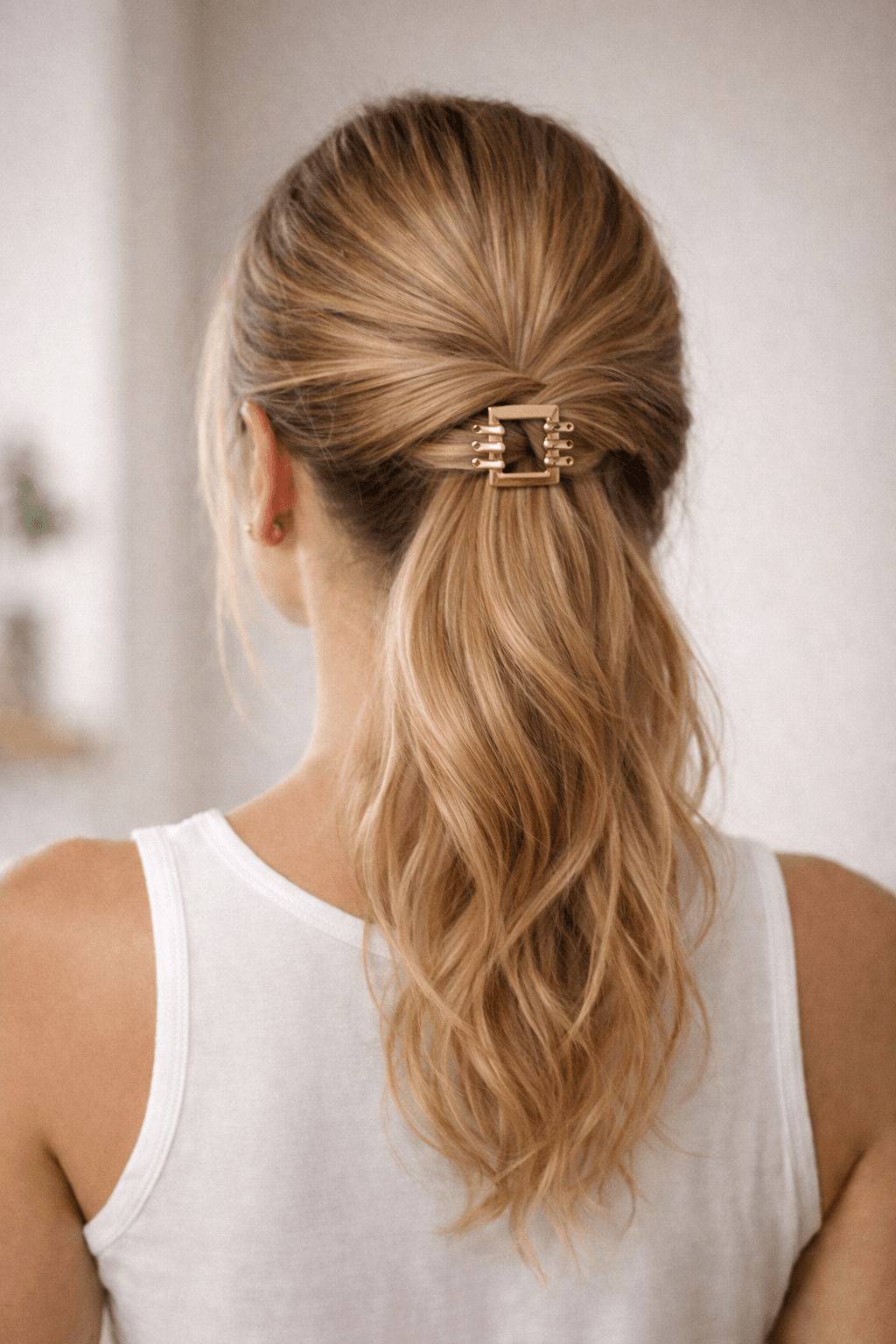 Half-up twist hairstyle
